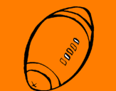 Coloring page American football ball painted byfranquito