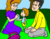 Coloring page The picnic painted byalba