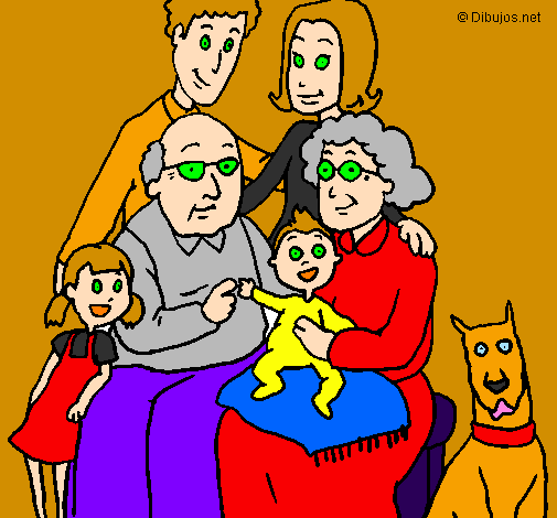 Coloring page Family  painted bymaizee