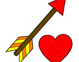 Coloring page Heart and arrow painted byTinisha