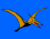 Coloring page Pterodactyl painted bywill