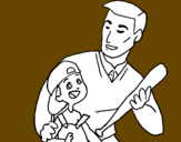 Coloring page Father and son painted byninC836olley