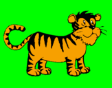 Coloring page Tiger painted bylisa