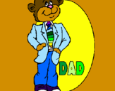 Coloring page Father bear painted byema