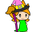 Coloring page Witch Turpentine painted bymin