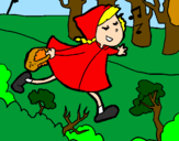 Coloring page Little red riding hood 6 painted bynatonella