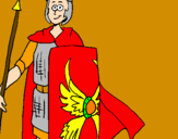 Coloring page Roman soldier II painted byLUCIUS