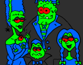 Coloring page Family of monsters painted byneyshaliz