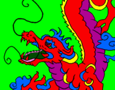 Coloring page Japanese dragon painted byMorganette