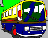 Coloring page Bus painted bymaximo