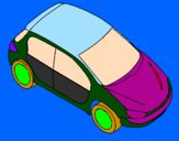 Coloring page Car seen from above painted bydoncan