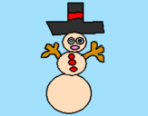 Coloring page Snowman painted bygiselle