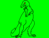 Coloring page Tyrannosaurus rex painted bycody