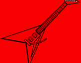 Coloring page Electric guitar II painted bymonsse