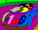Coloring page Race car painted byDaniels