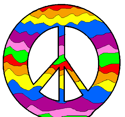 Coloring page Peace symbol painted byhope12