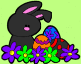 Coloring page Easter Bunny painted byJess