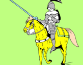 Coloring page Mounted horseman painted byhanaeel