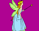 Coloring page Fairy with long hair painted byCandyRules