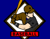 Coloring page Baseball logo painted byJohn