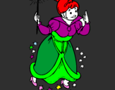 Coloring page Fairy godmother painted bygenesis
