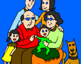 Coloring page Family  painted bylisa