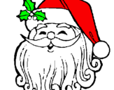Coloring page Santa Claus face painted bypopita 14