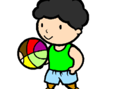 Coloring page Basketball player painted byyo