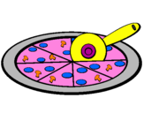 Coloring page Pizza painted byliberty