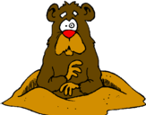 Coloring page Mole painted bytouch