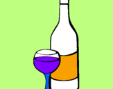 Coloring page Wine painted byMarga