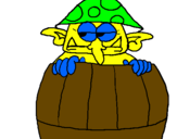 Coloring page Goblin in a barrel painted bymarco