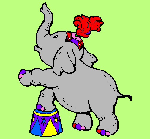 Coloring page Elephant painted byt8eri7tr7rta7er