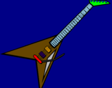Coloring page Electric guitar II painted bybrad