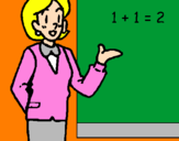 Coloring page Mathematics teacher painted byMrs. Allen.