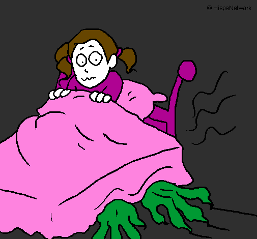 Coloring page Monster under the bed painted byRACHELL A.