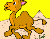 Coloring page Camel painted byunknown