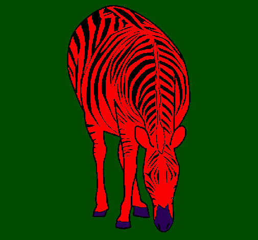 Coloring page Zebra painted byMichelle