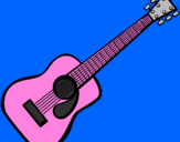 Coloring page Spanish guitar II painted bykatie
