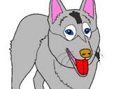 Coloring page Alsatian dog painted byDjd