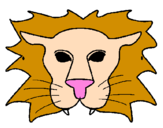 Coloring page Lion painted bycilla