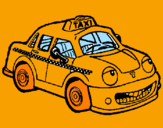 Coloring page Taxi Herbie painted byunAI