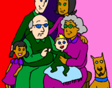 Coloring page Family  painted byRachel