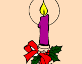Coloring page Christmas candle painted bySarah  Salom Fechner