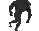 Coloring page Werewolf painted bywolf