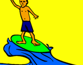 Coloring page Surf painted byalex