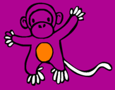 Coloring page Monkey painted bypoiklj