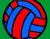 Coloring page Volleyball ball painted bysara