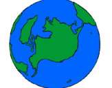 Coloring page Planet Earth painted byearth