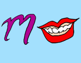 Coloring page Mouth painted byEduarda
